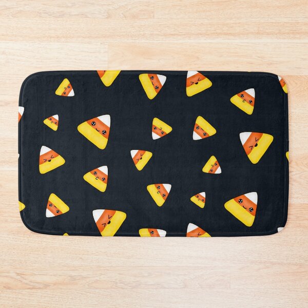 Item preview, Cute Candy Corn Halloween pattern- black background designed and sold by Arthemeral.