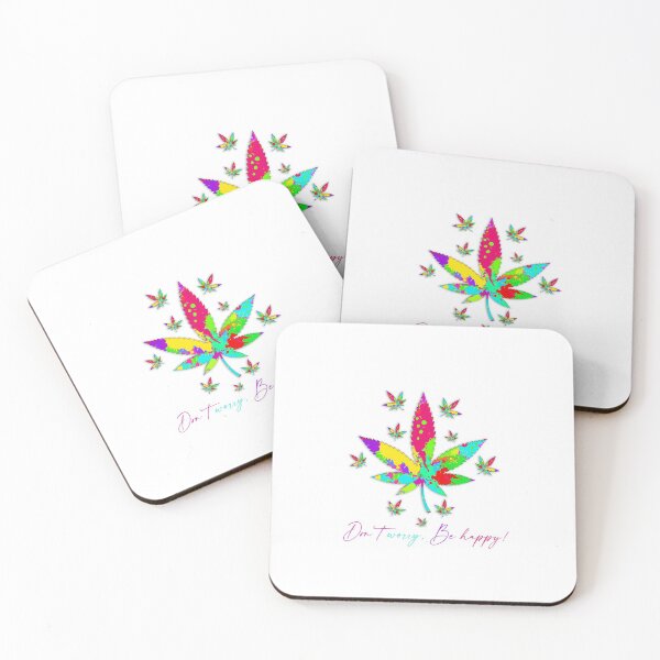 Item preview, Dont worry be happy weed leaf art designed and sold by figadesign.