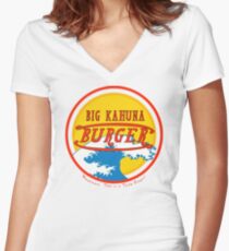 Big Kahuna Burger Women's Fitted V-Neck T-Shirt