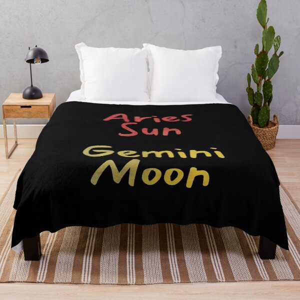 Item preview, Aries Sun Gemini Moon Text designed and sold by leomooncreates.
