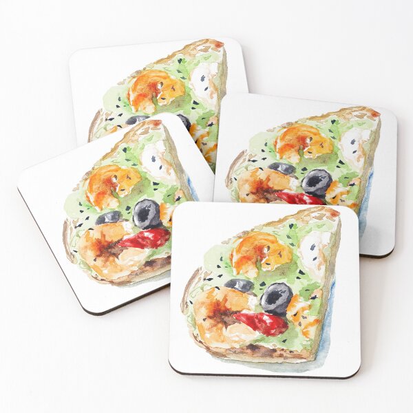 Item preview, avocado and shrimp breakfast toast designed and sold by DaryaGeft.