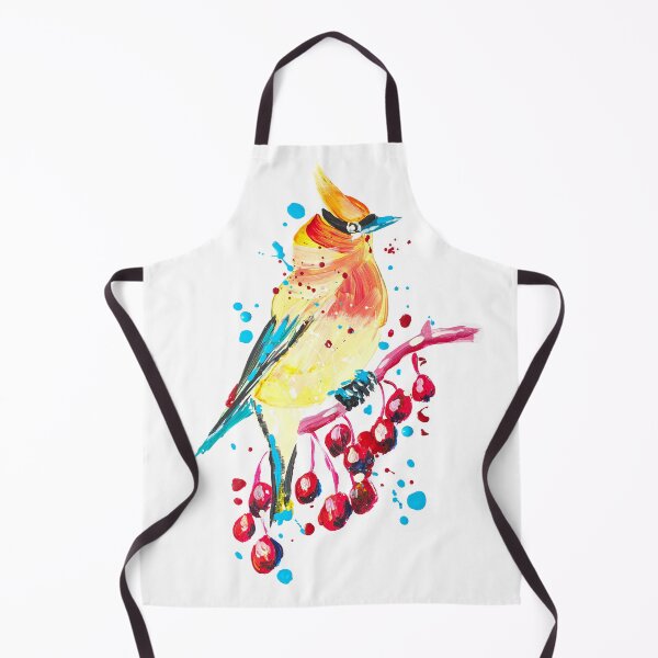 Item preview, Waxwing on a branch with acrylic berries designed and sold by LiliyaSavelieva.