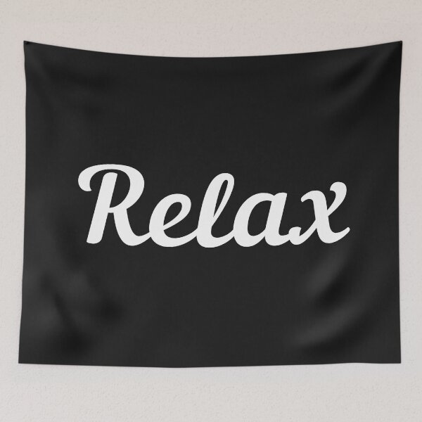 Item preview, Copy of Relax. Text only design. White text. Script font. designed and sold by JellyBeenzz.