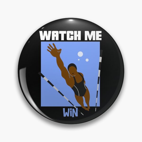 Item preview, Watch Me Win Brown Skin Black Girl Magic Swim Swimmer Dive Athlete Athletics Sports Afro Woman Kwanzaa Gift Design designed and sold by CreatedbyJR.