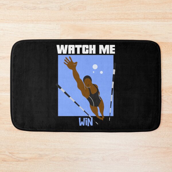 Item preview, Watch Me Win Brown Skin Black Girl Magic Swim Swimmer Dive Athlete Athletics Sports Afro Woman Kwanzaa Gift Design designed and sold by CreatedbyJR.