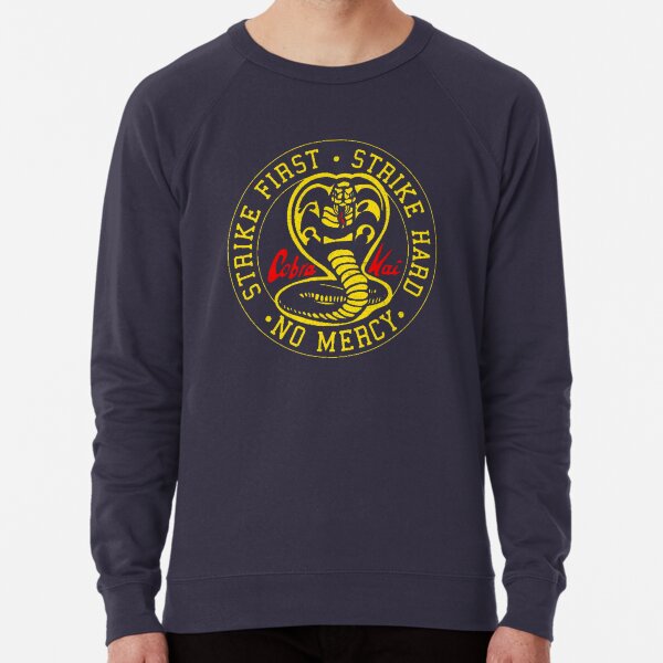 Vintage Cobra Kai Snake - Distressed for Vintage Look Lightweight Sweatshirt