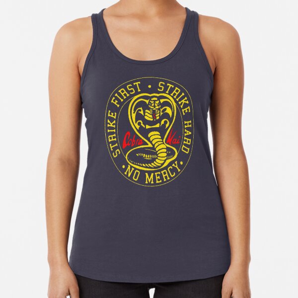 Vintage Cobra Kai Snake - Distressed for Vintage Look Racerback Tank Top