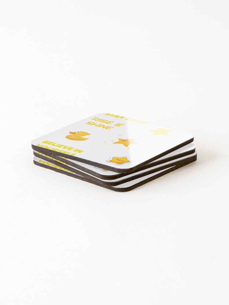 Thumbnail 4 of 5, Coasters (Set of 4), Yellow Theme designed and sold by Rabia01.