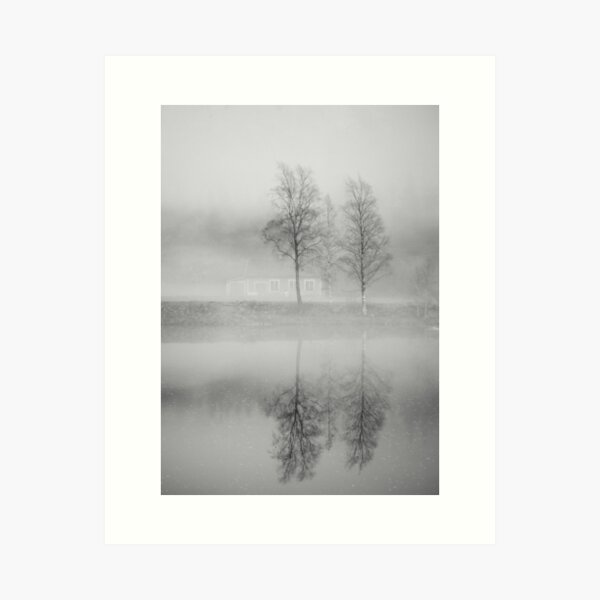 Magic fog in black and white Art Print