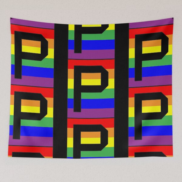 Item preview, Letter "P" LGBT Gay Pride Rainbow Flag font designed and sold by 65 MCMLXV.