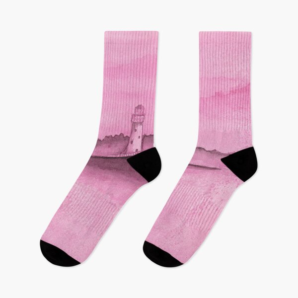 Item preview, Arte de acuarela - Faro rosa designed and sold by lucyideas.