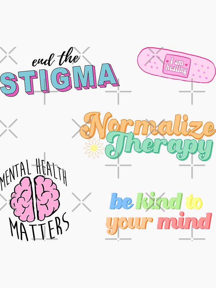 Mental Health Matters cute sticker pack by albsbubble