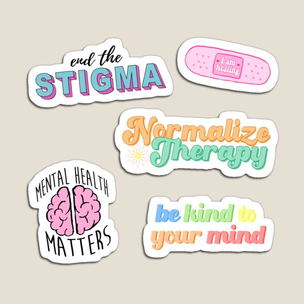 Mental Health Matters cute sticker pack Magnet