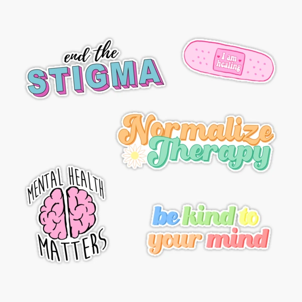 thumbnail image 2 of 50 PCS Mental Health Matters Stickers - Positive Quote Decals For Journals & Water Bottles 2 of 9