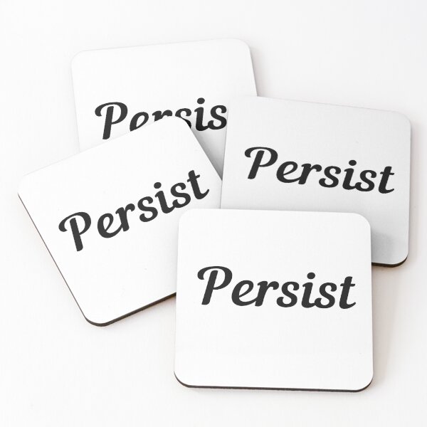 Item preview, Persist. Text only design. Black text. Script font. designed and sold by JellyBeenzz.