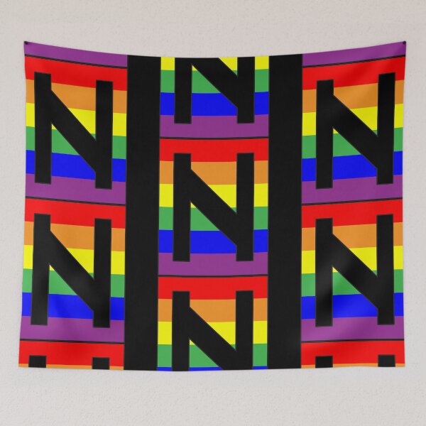 Item preview, Letter "N" LGBT Gay Pride Rainbow Flag font designed and sold by 65 MCMLXV.