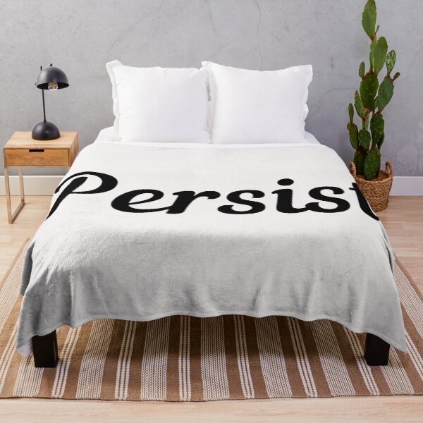 Item preview, Persist. Text only design. Black text. Script font. designed and sold by JellyBeenzz.