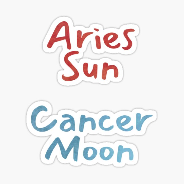 Item preview, Aries Sun Cancer Moon Text designed and sold by leomooncreates.