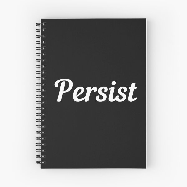Item preview, Persist. Text only design. White text. Script font. designed and sold by JellyBeenzz.