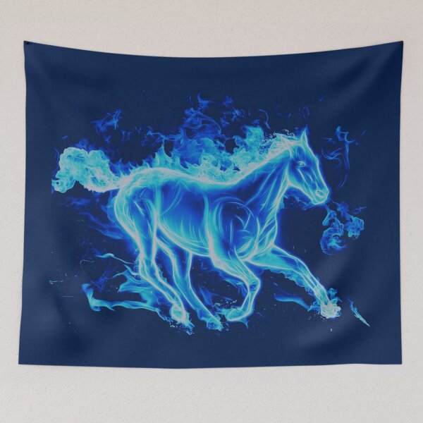 Item preview, Blue flaming horse designed and sold by MisoraA.