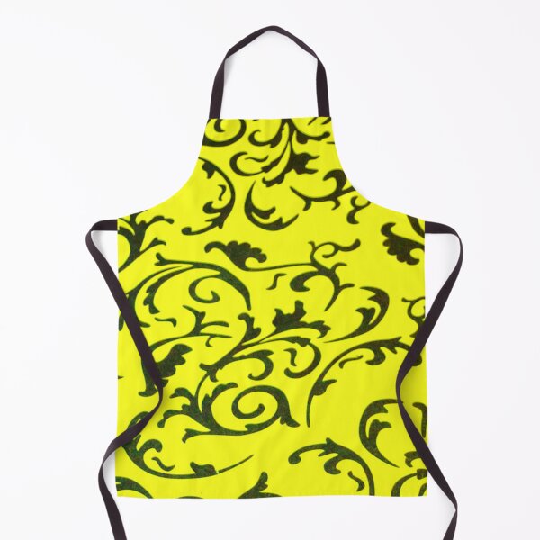 Item preview, ARABIATA 5 black yellow patterns Morocco Essaouira flowers leaves design arabesques volutes decor designed and sold by dragonemma.