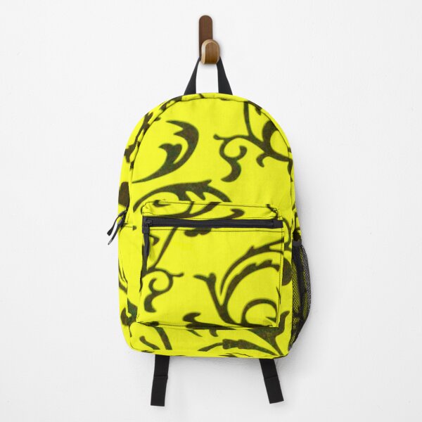 Item preview, ARABIATA 5 black yellow patterns Morocco Essaouira flowers leaves design arabesques volutes decor designed and sold by dragonemma.