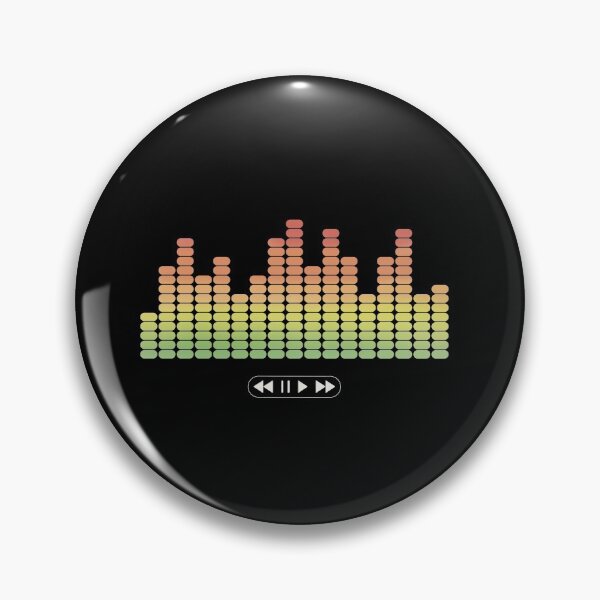 Item preview, Music player buttons and bar equalizer. Colored audio spectrum. designed and sold by holdmypixels.