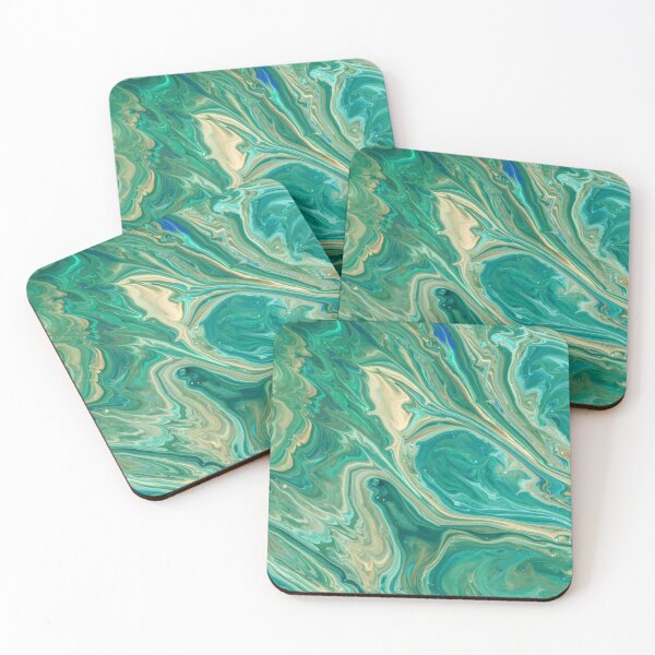 Item preview, Color flow green turquoise yellow sand designed and sold by amagaclothing.