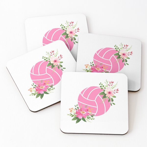 Item preview, Pretty Pink Floral Volleyball  designed and sold by jpjournals.