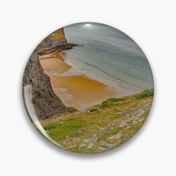 Item preview, A view of Mewslade Bay on the South Welsh coast from the cliffs of the Welsh Coastal path designed and sold by yackers1.