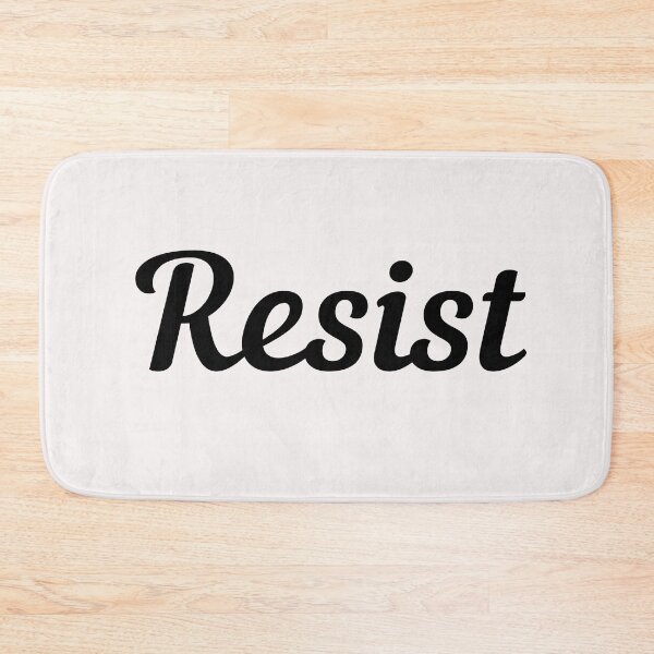 Item preview, Resist. Text only design. Black text. Script font. designed and sold by JellyBeenzz.