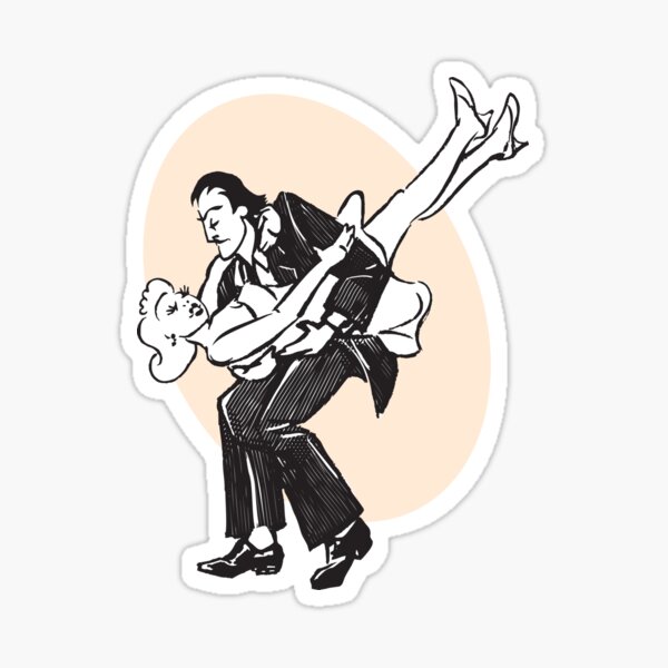 Swing Dance Dip Sticker