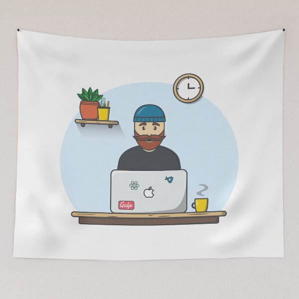 Item preview, Hipster programmer - 1 designed and sold by OgyDesign.