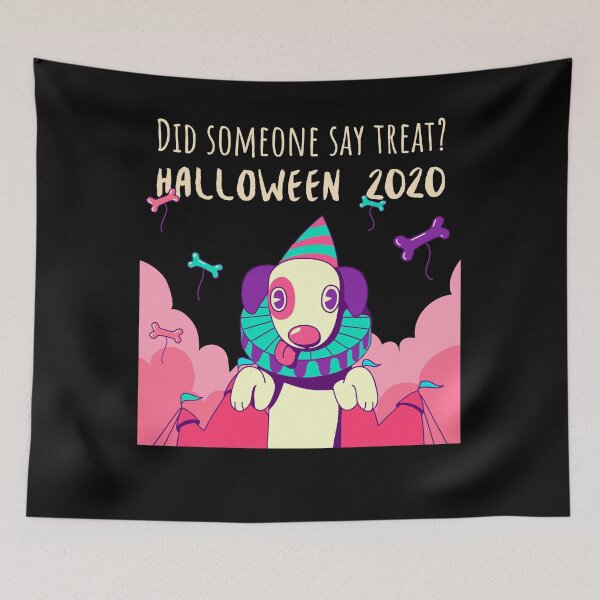 Item preview, Did someone say treat begging dog in clown costume designed and sold by maryjanekush.