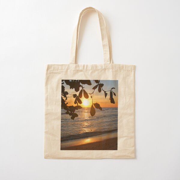 Caribbean Sunset Cotton Tote Bag