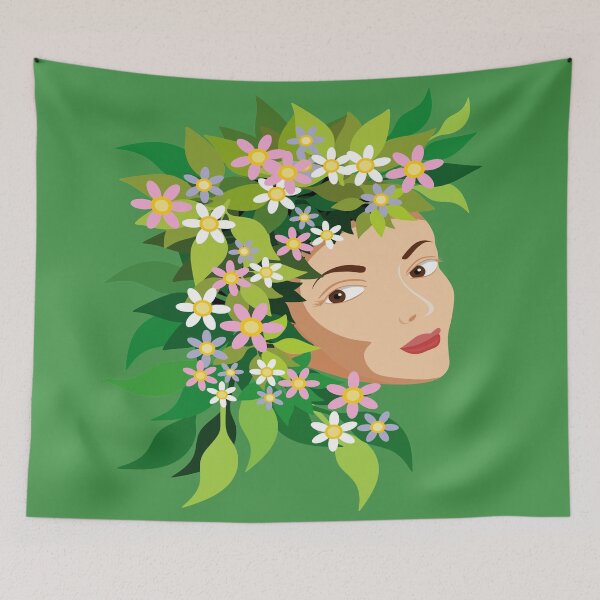Item preview, Woman with flowers designed and sold by customgiftstore.