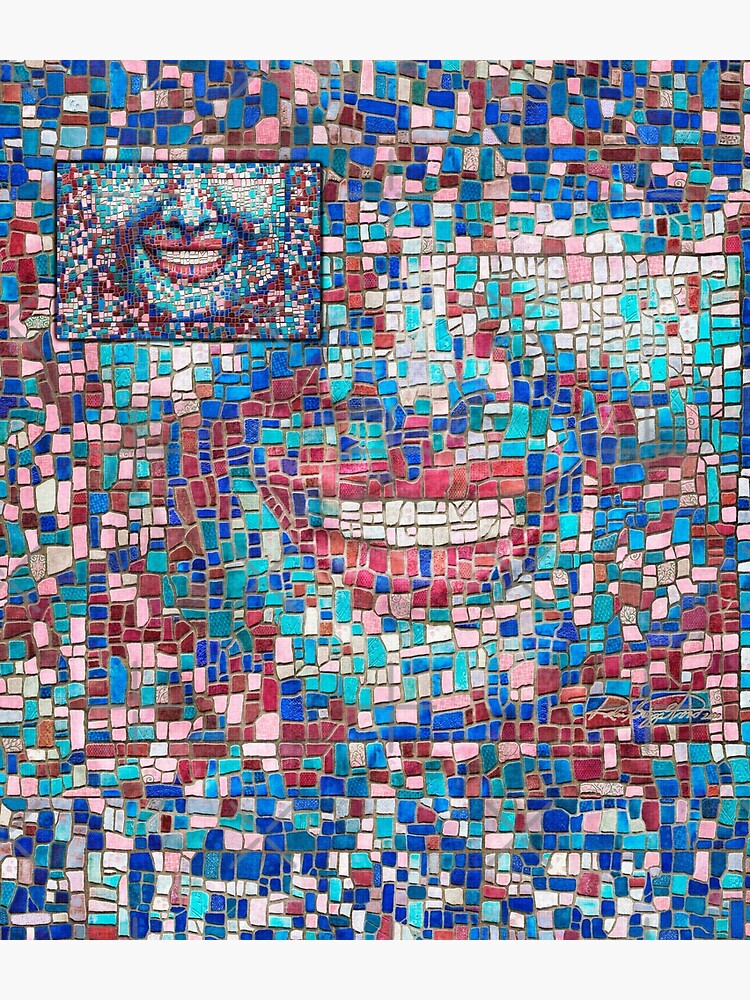 “Broken” (mosaic tile, painted) - “Smile” Fine Art series by CaraSonrisa