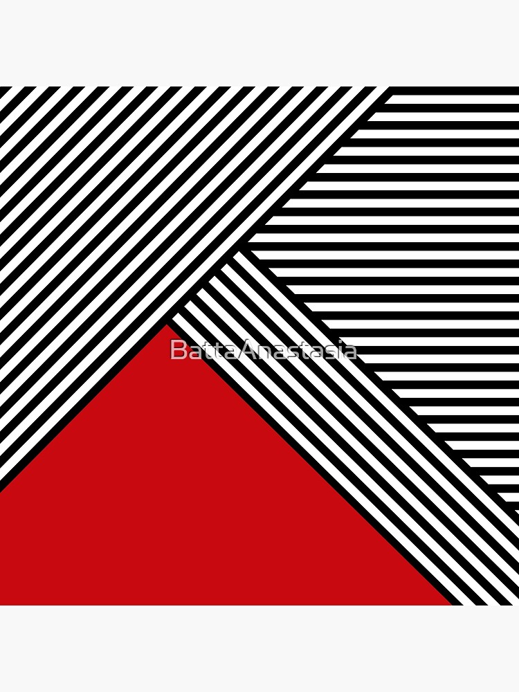 Abstract Geometric Diagonal Striped Pattern With Red And White