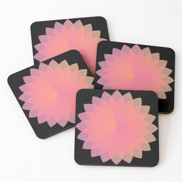 Item preview, Pink Orange Aesthetic Minimalist Gradient Flower Pattern designed and sold by vibrantyy.