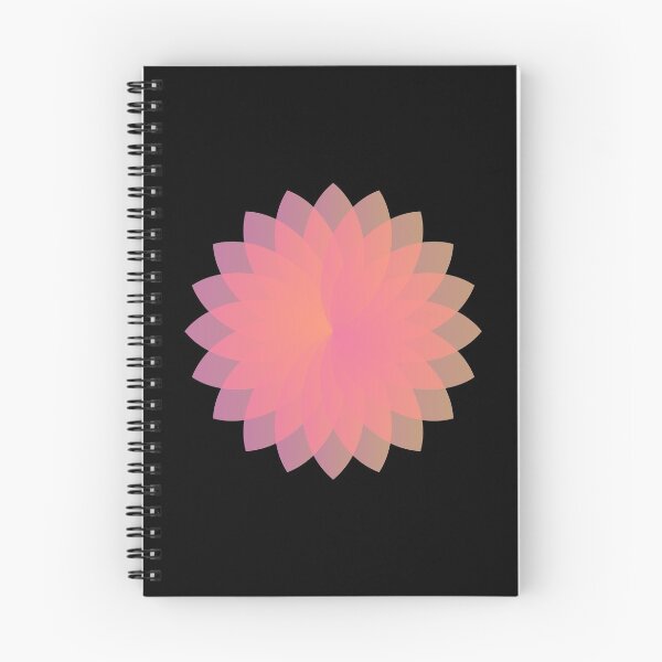 Item preview, Pink Orange Aesthetic Minimalist Gradient Flower Pattern designed and sold by vibrantyy.