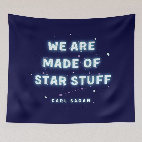 Item preview, We Are Made Of Star Stuff - Carl Sagan - - Moon and Stars - Celestial  designed and sold by WishingInkwell.