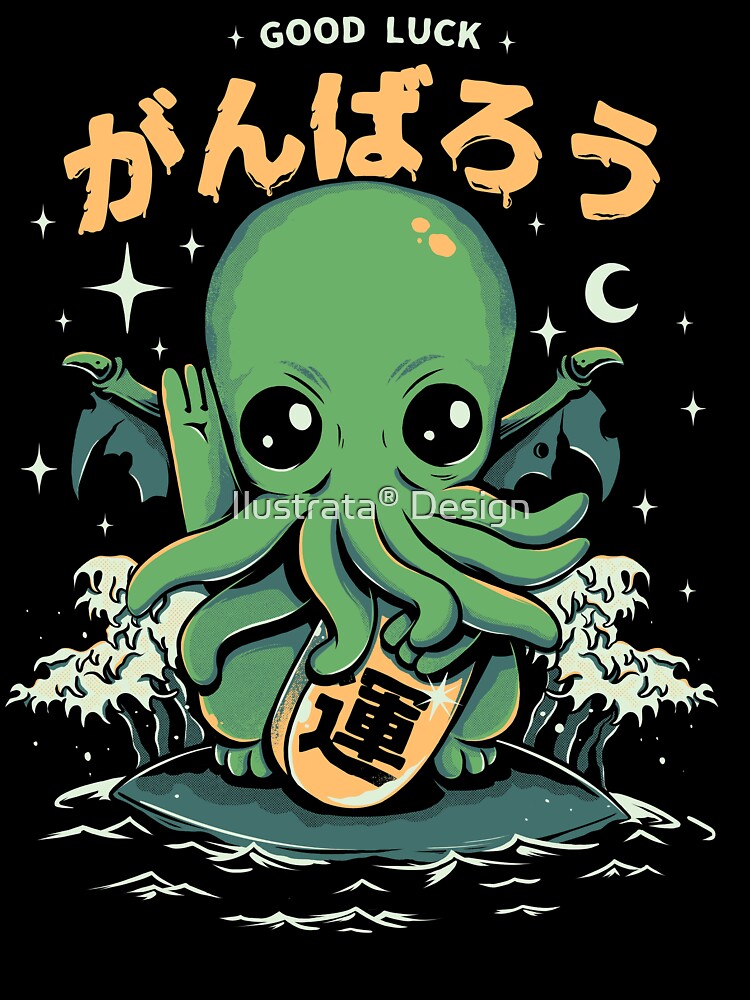 Thumbnail 2 of 2, Baby One-Piece, Good Luck Cthulhu designed and sold by Ilustrata Design.