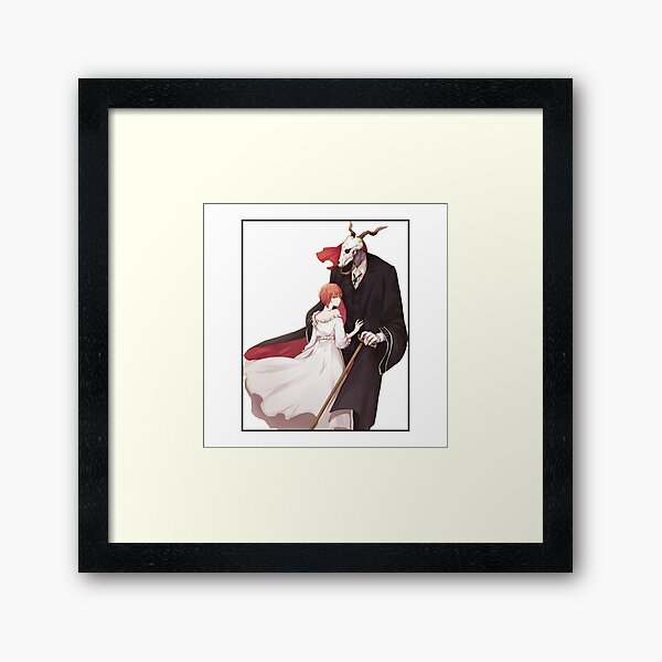 Ancient Magus Bride Axolotl And Sheep Framed Art Print By Kapitan515 Redbubble