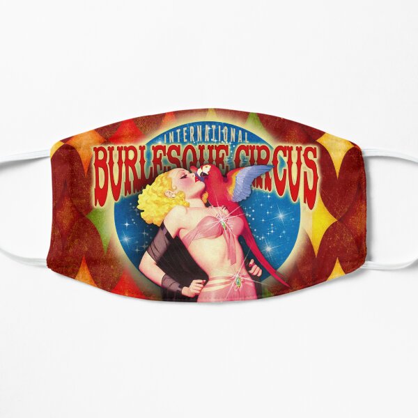 Burlesque Circus - Once Upon a Time Pin-Up Girl mit Papagei bunt Maske