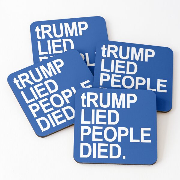 Item preview, tRump Lied People Died (white font) designed and sold by Thelittlelord.