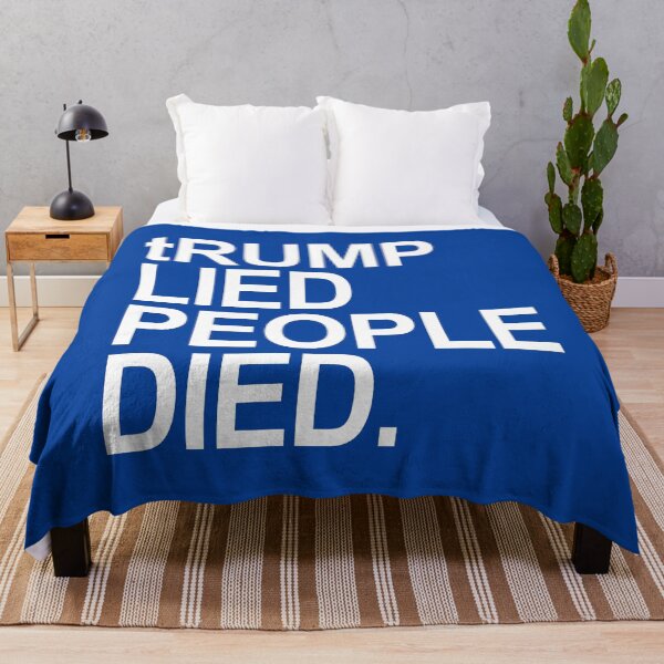 Item preview, tRump Lied People Died (white font) designed and sold by Thelittlelord.