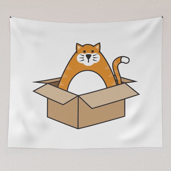 Item preview, Orange Cat in a Box designed and sold by RedHangarDesign.