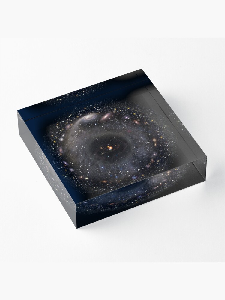 Alternate view of No Borders Universe Acrylic Block