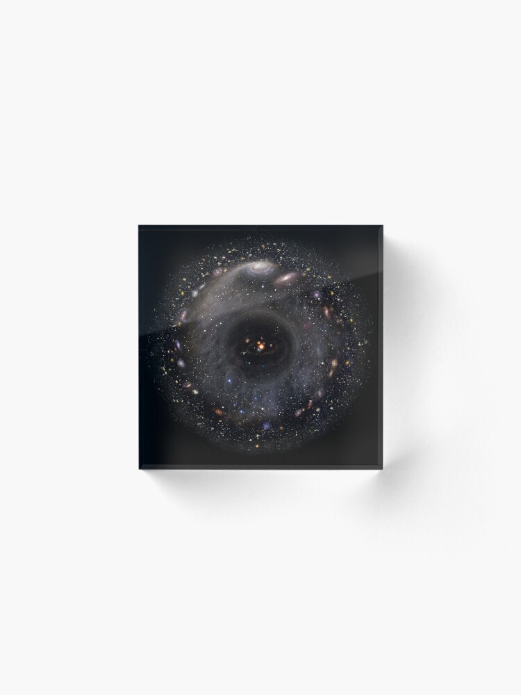 Alternate view of No Borders Universe Acrylic Block