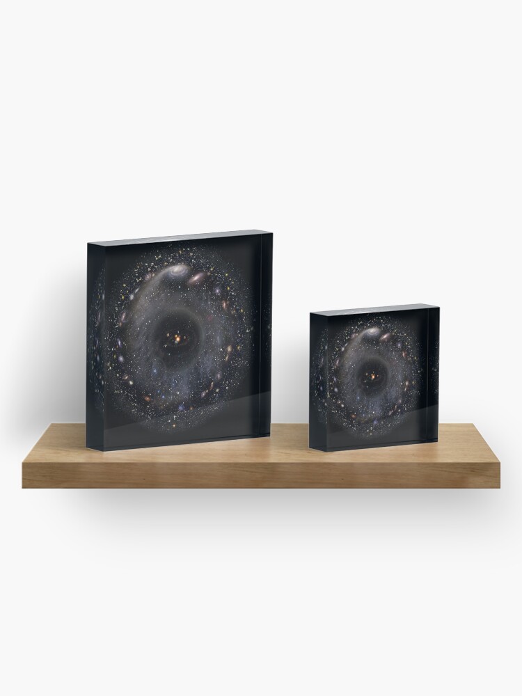 Alternate view of No Borders Universe Acrylic Block